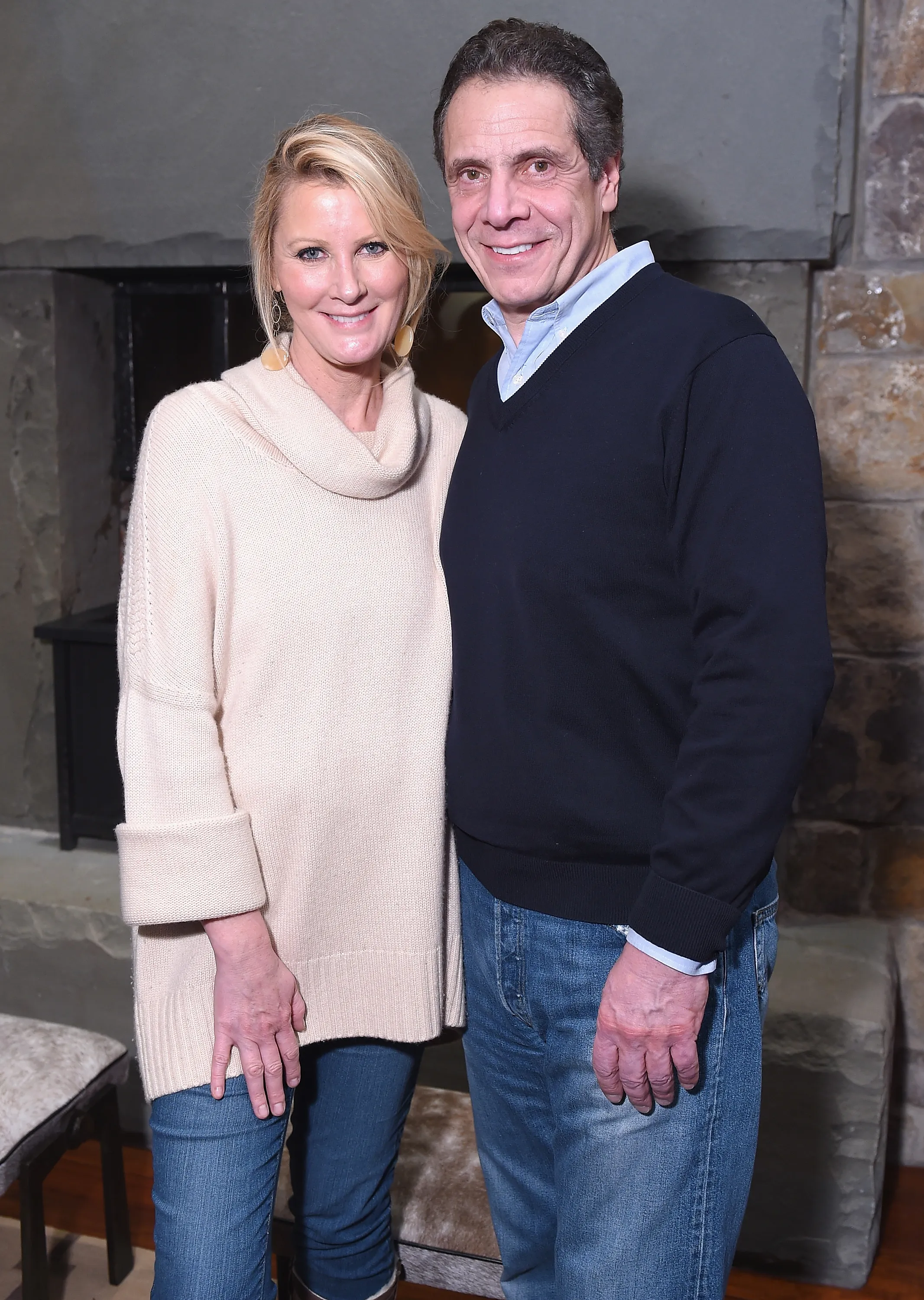 Sandra Lee and Governor Andrew Cuomo posing together.