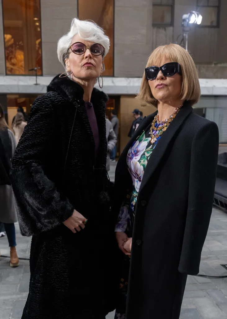 Savannah Guthrie as Miranda Priestly and Jenna Bush Hager as Anna Wintour.