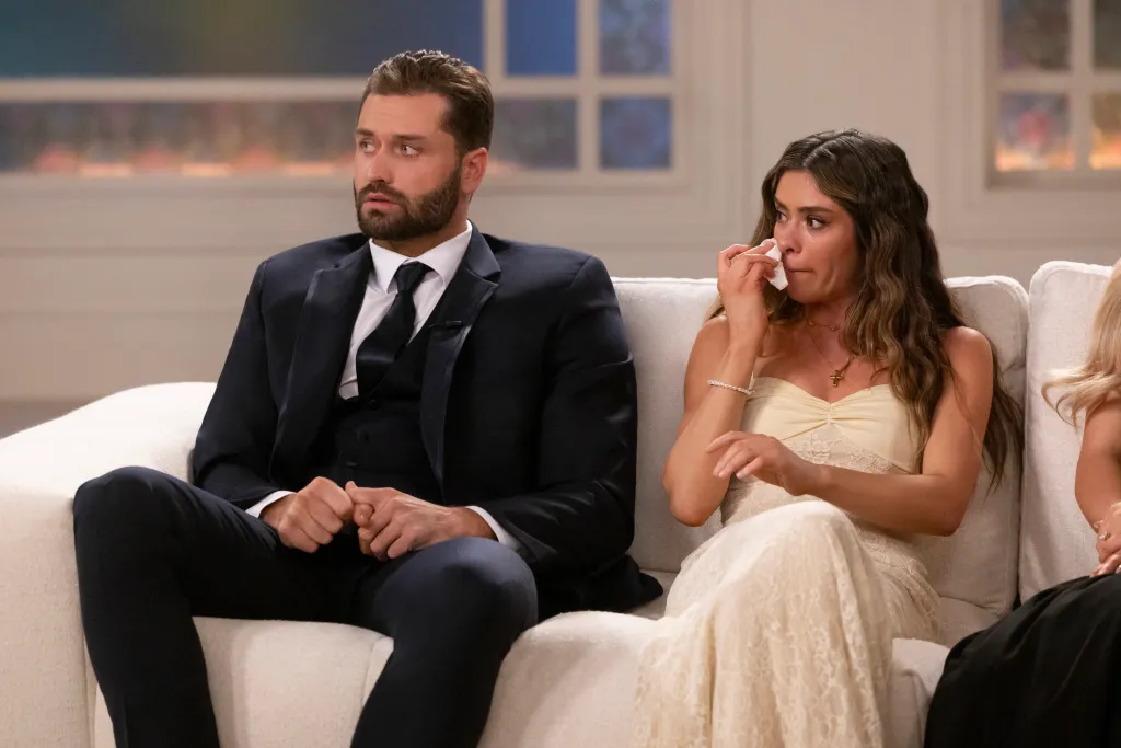 Dakota Mortensen and Taylor Frankie Paul on "The Secret Lives of Mormon Wives: Reunion Special."