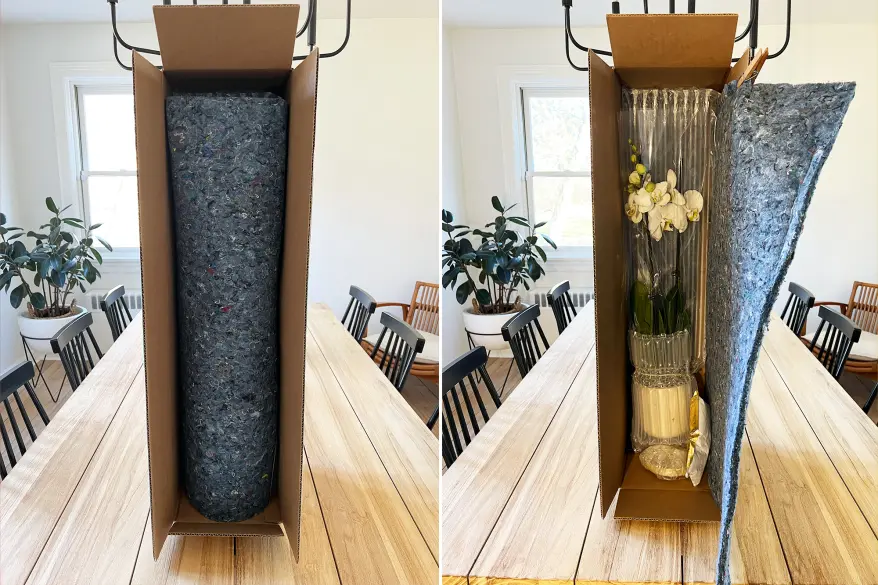 A box with a vase of flowers from The Sill, reviewed by Barret Wertz.