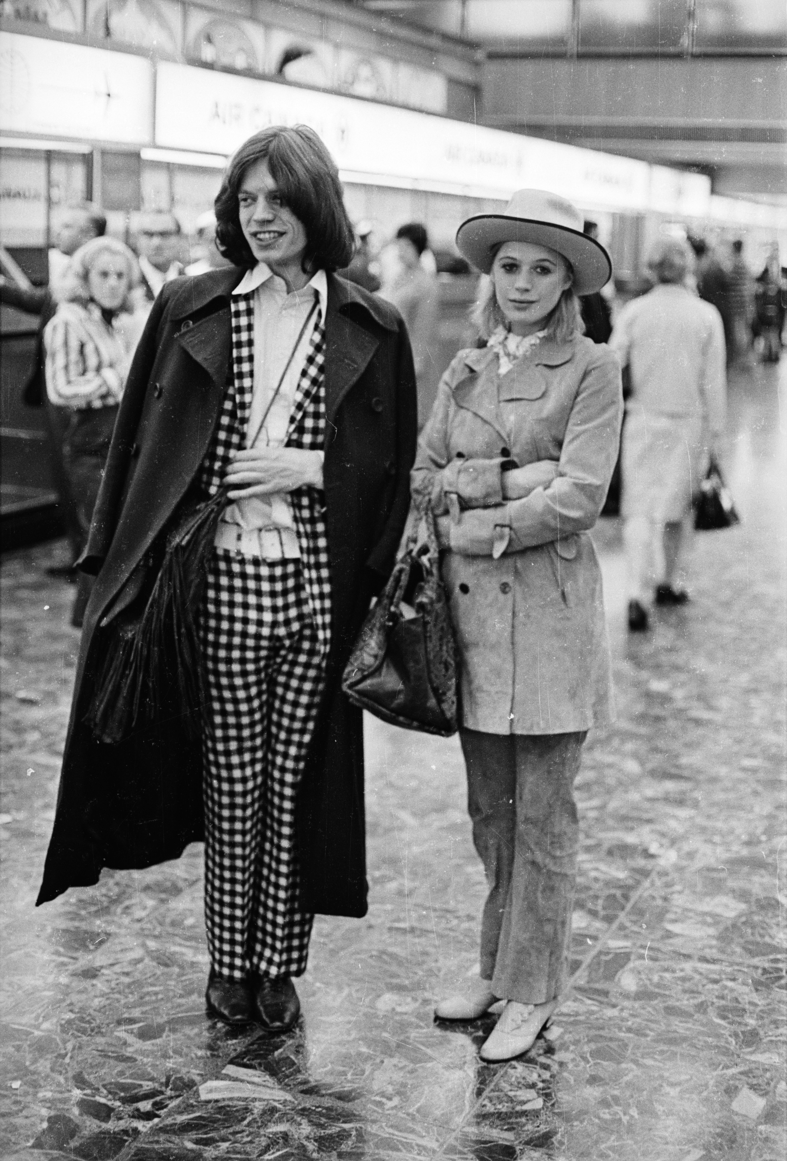 Marianne Faithfull and Mick Jagger.