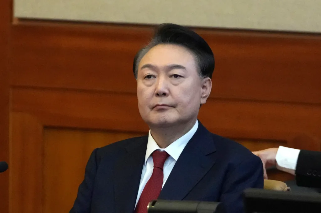 outh Korea's impeached President Yoon Suk Yeol attends a hearing of his impeachment trial at the Constitutional Court in Seoul, South Korea, Feb. 11, 2025.