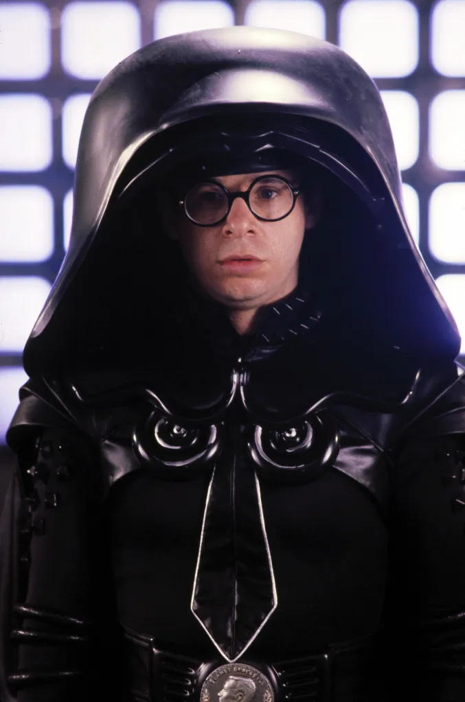 Rick Moranis as Dark Helmet in the movie Spaceballs.