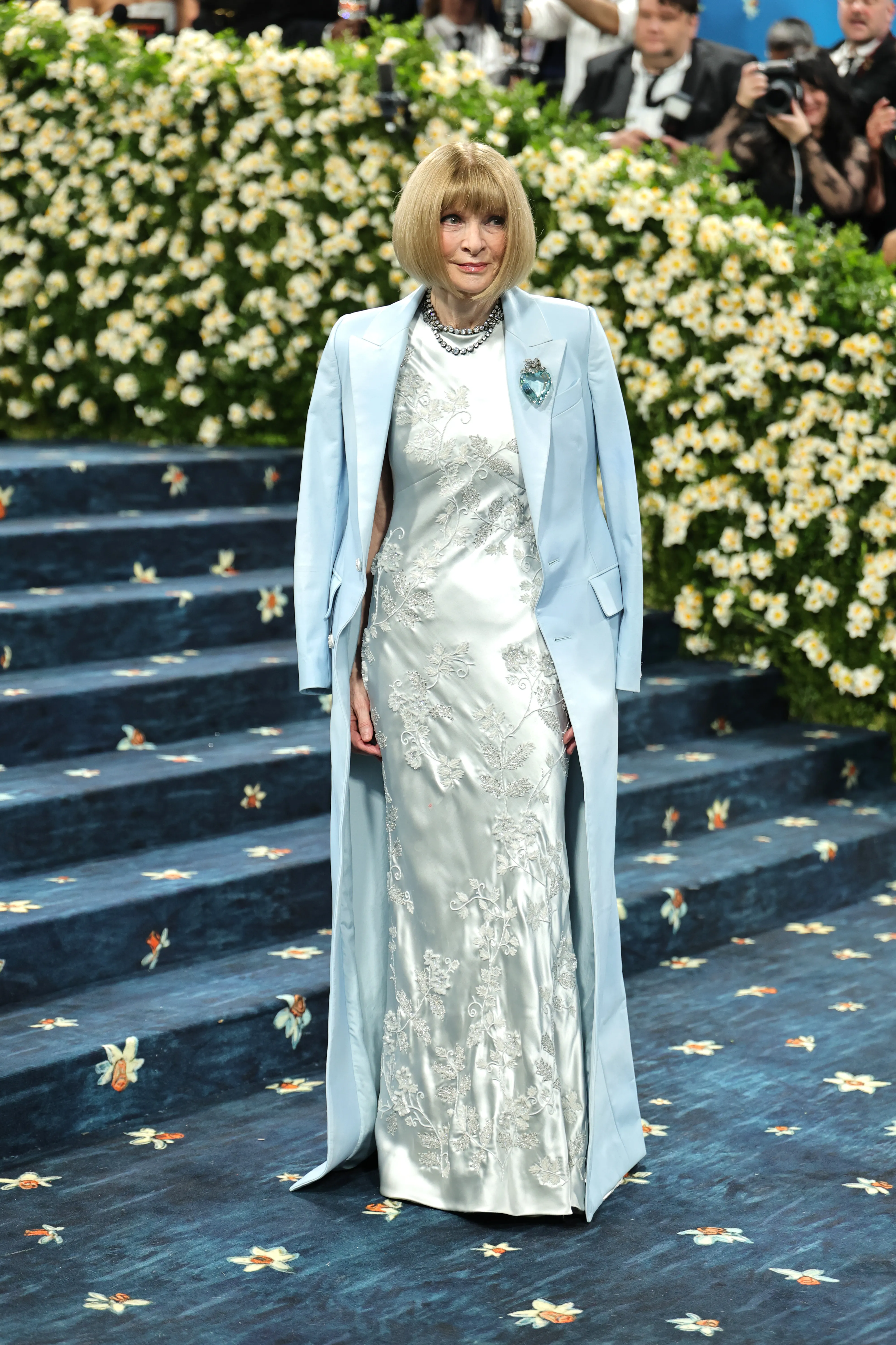 Anna Wintour, Met Gala Chair, attends the 2025 Met Gala Celebrating "Superfine: Tailoring Black Style" at Metropolitan Museum of Art on May 05, 2025 in New York City.