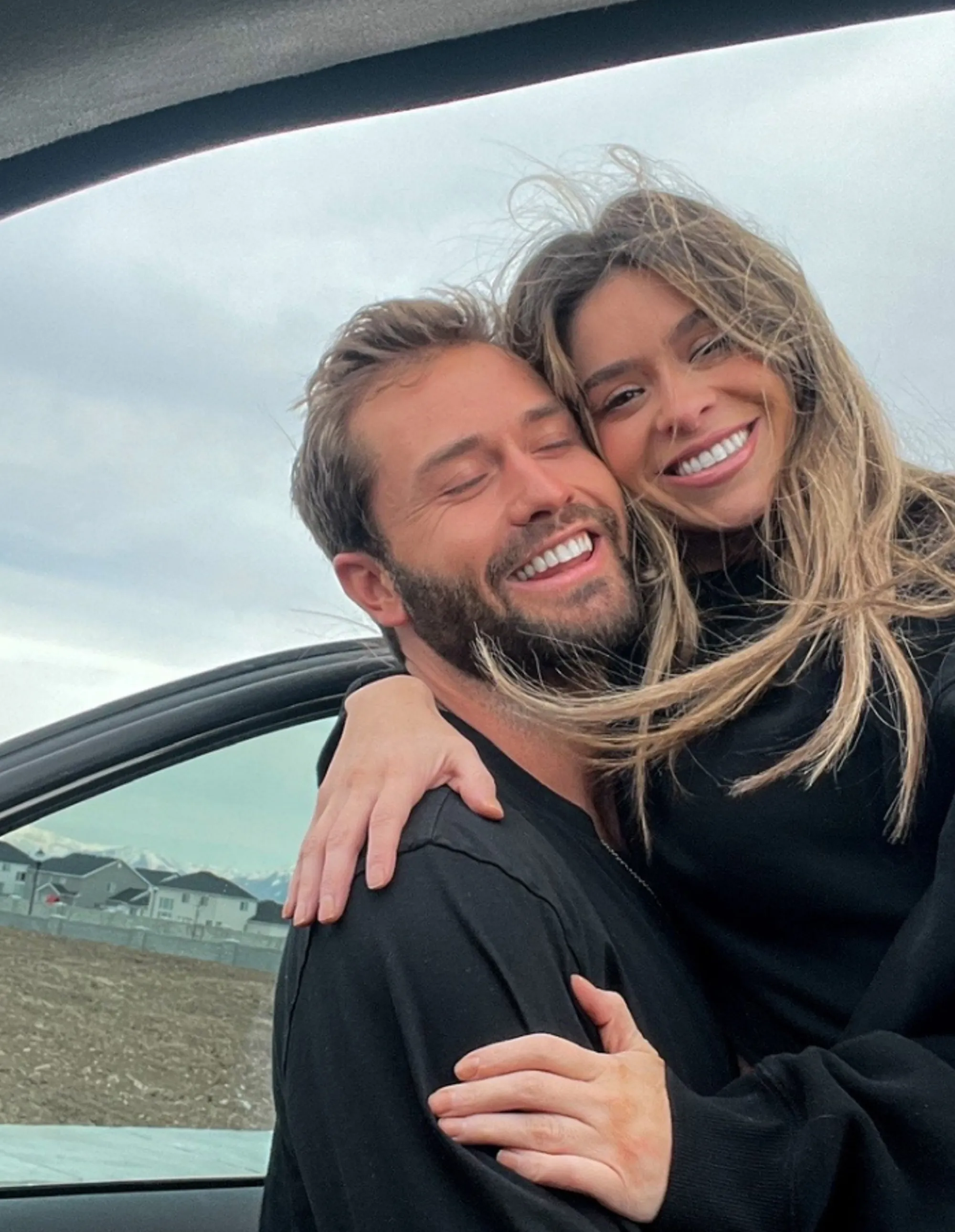 Taylor Frankie Paul smiling with her ex-boyfriend Dakota Mortensen.
