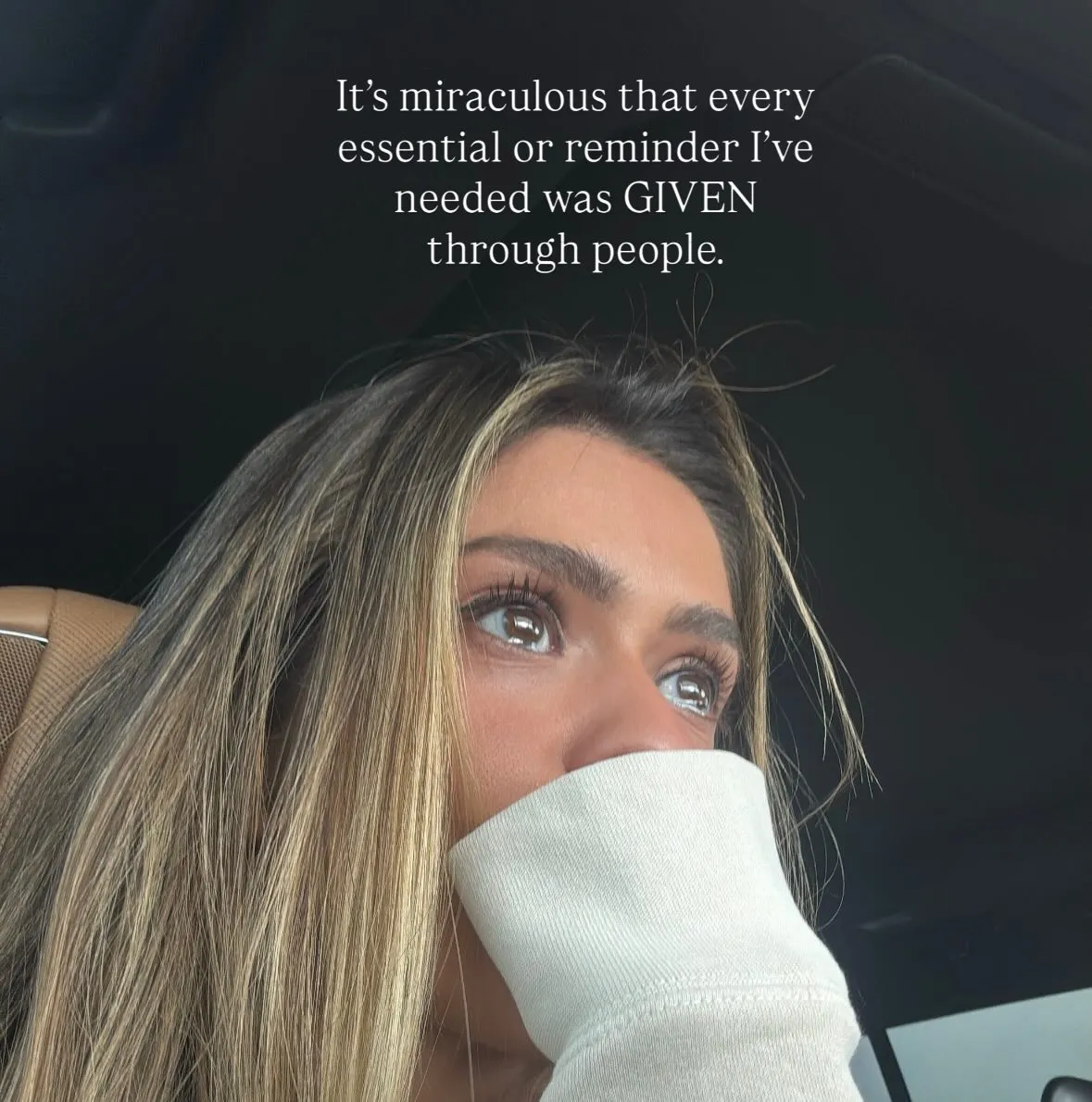 Taylor Frankie Paul with a quote about receiving help from people.