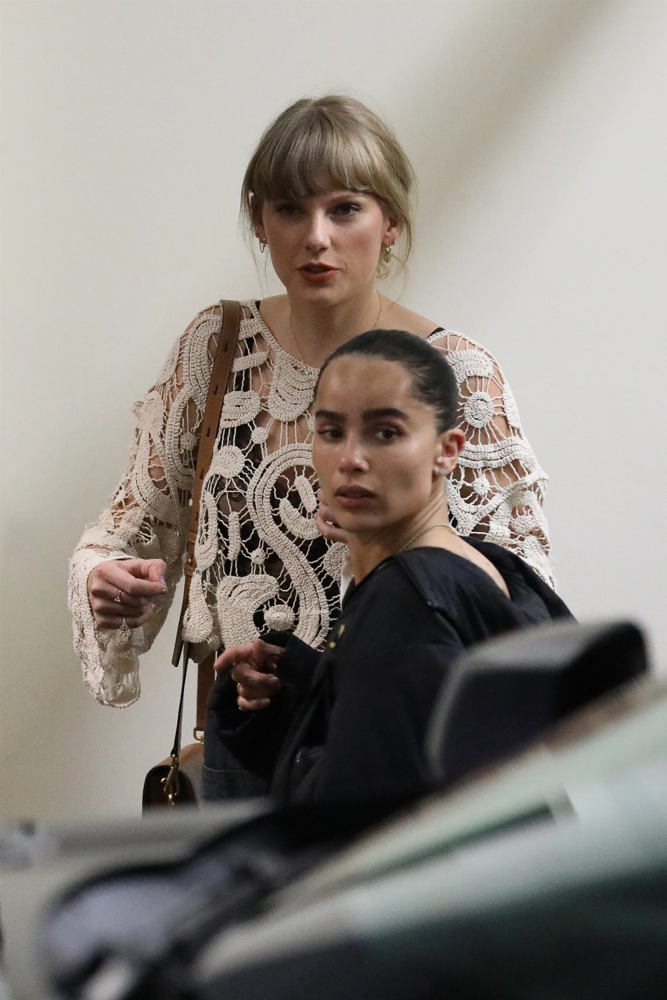 Taylor Swift and Zoë Kravitz leaving Sushi Park in West Hollywood.