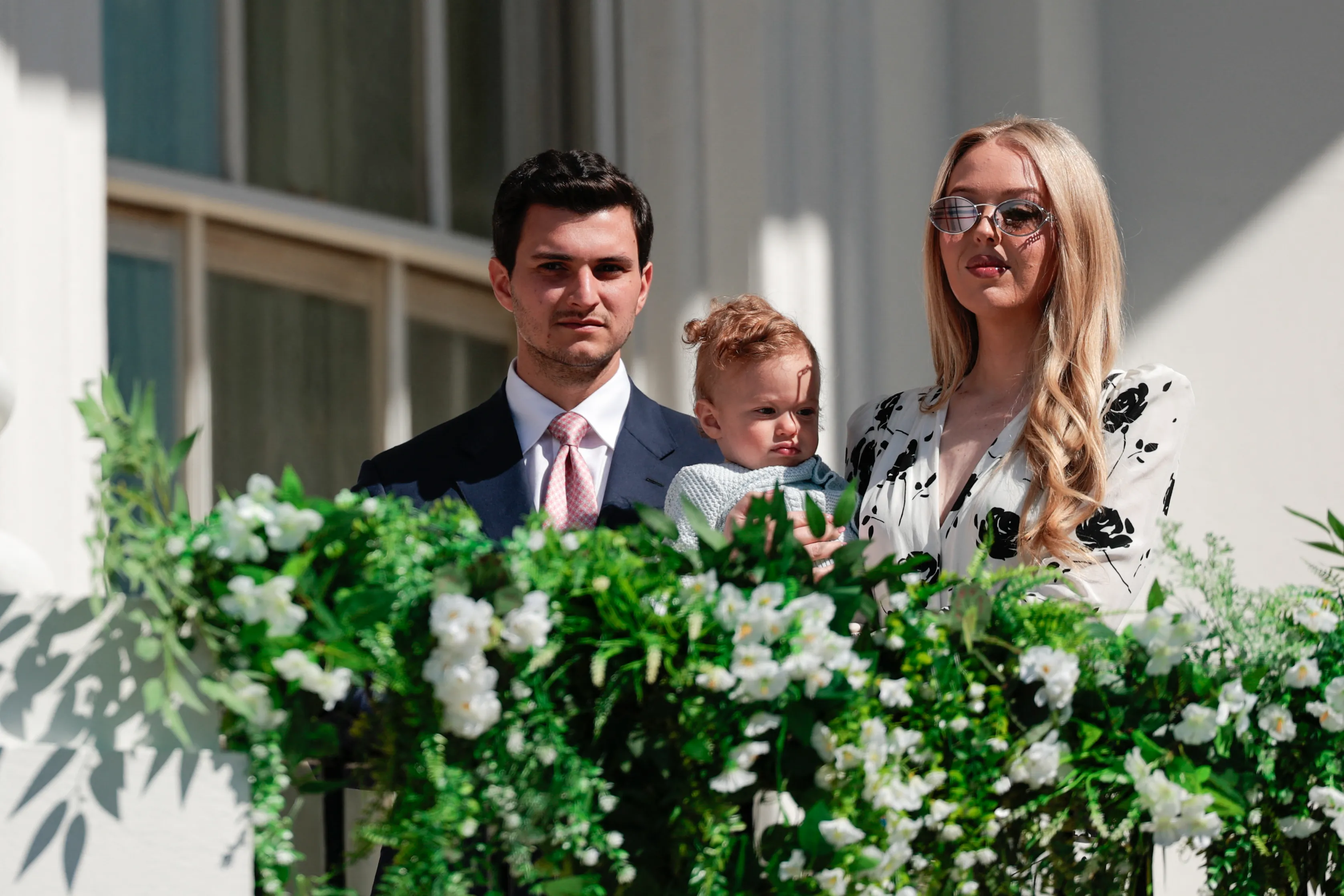 Tiffany Trump, her son Alexander Trump, and her husband Michael Boulos attending the annual Easter Egg Roll.