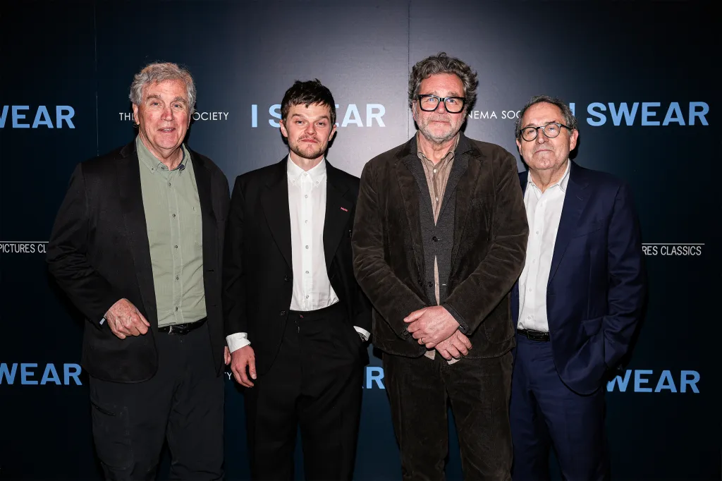 Tom Bernard, Robert Aramayo, Kirk Jones, and Michael Barker at the "I Swear" New York Screening.