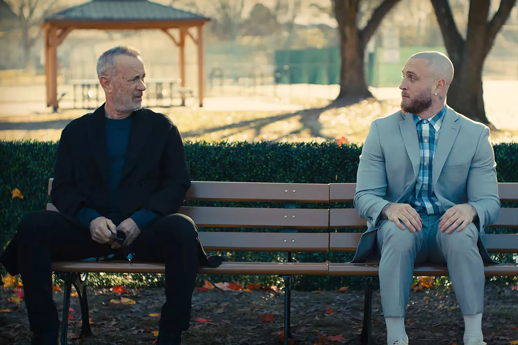 Tom Hanks and Chet Hanks in the "You Better Run" music video