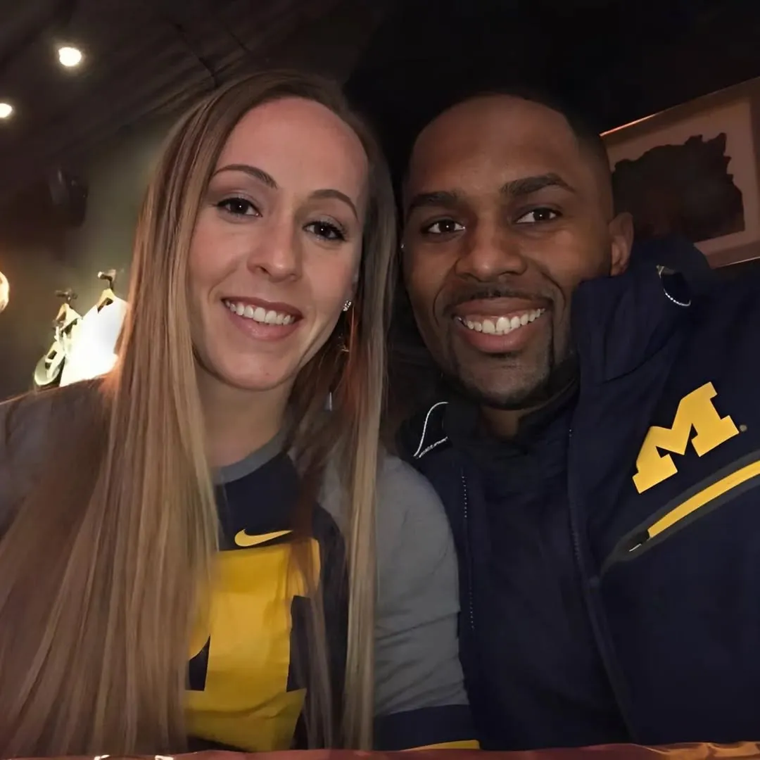 Sherrone Moore with his wife Kelli