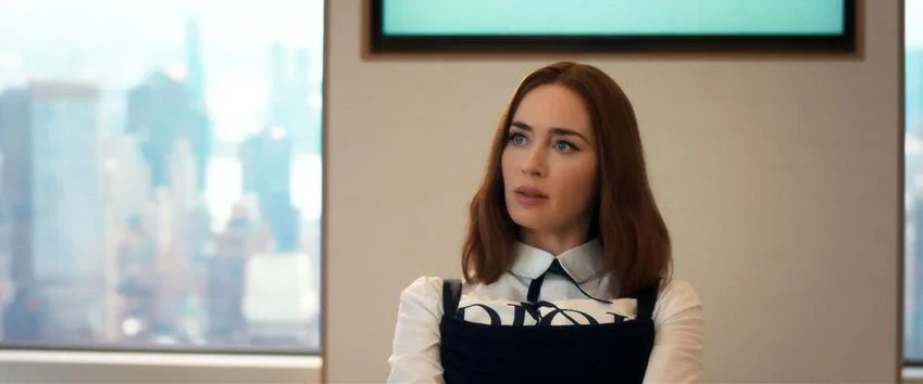 Emily Blunt as Emily Charlton, working at Dior in 