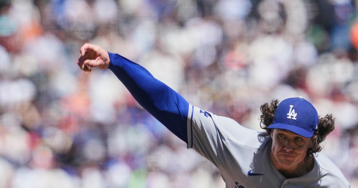 Tyler Glasnow throws eight scoreless innings to help Dodgers salvage finale vs. Giants