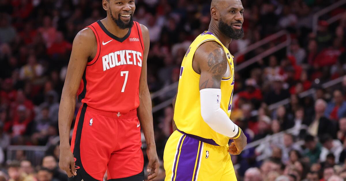 Rockets star Kevin Durant to miss Game 1 of Lakers series