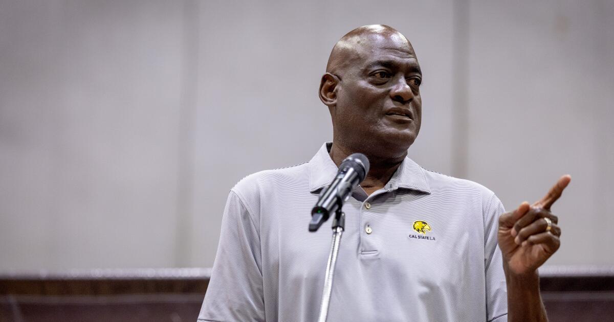 Lakers great Michael Cooper is introduced as Cal State L.A. men’s basketball coach