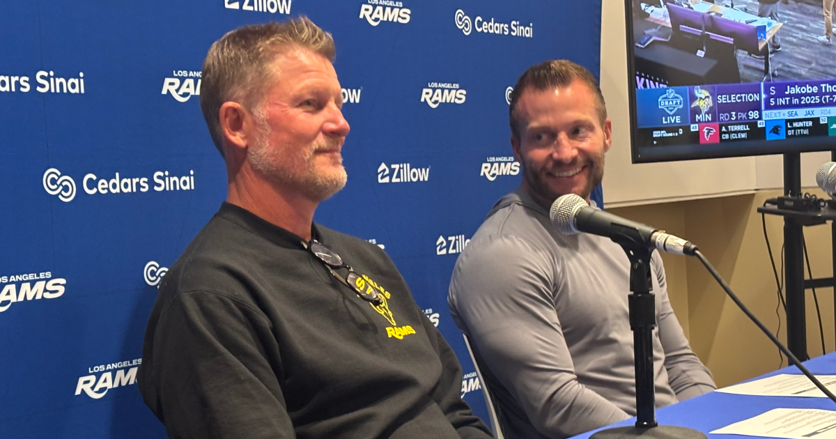 Rams’ Sean McVay and Les Snead have reason to smile after Day 2 of NFL draft