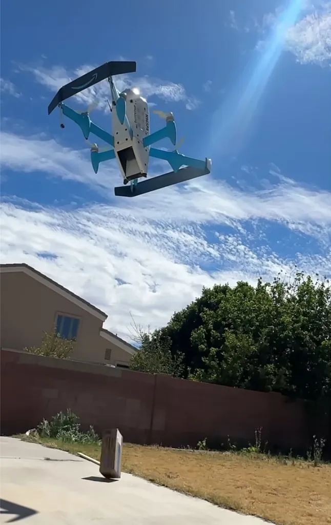 Screenshot of Tamara Hancock's Amazon drone delivery. 