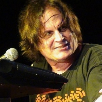 Christopher North, keyboardist for Ambrosia Band, performing live.