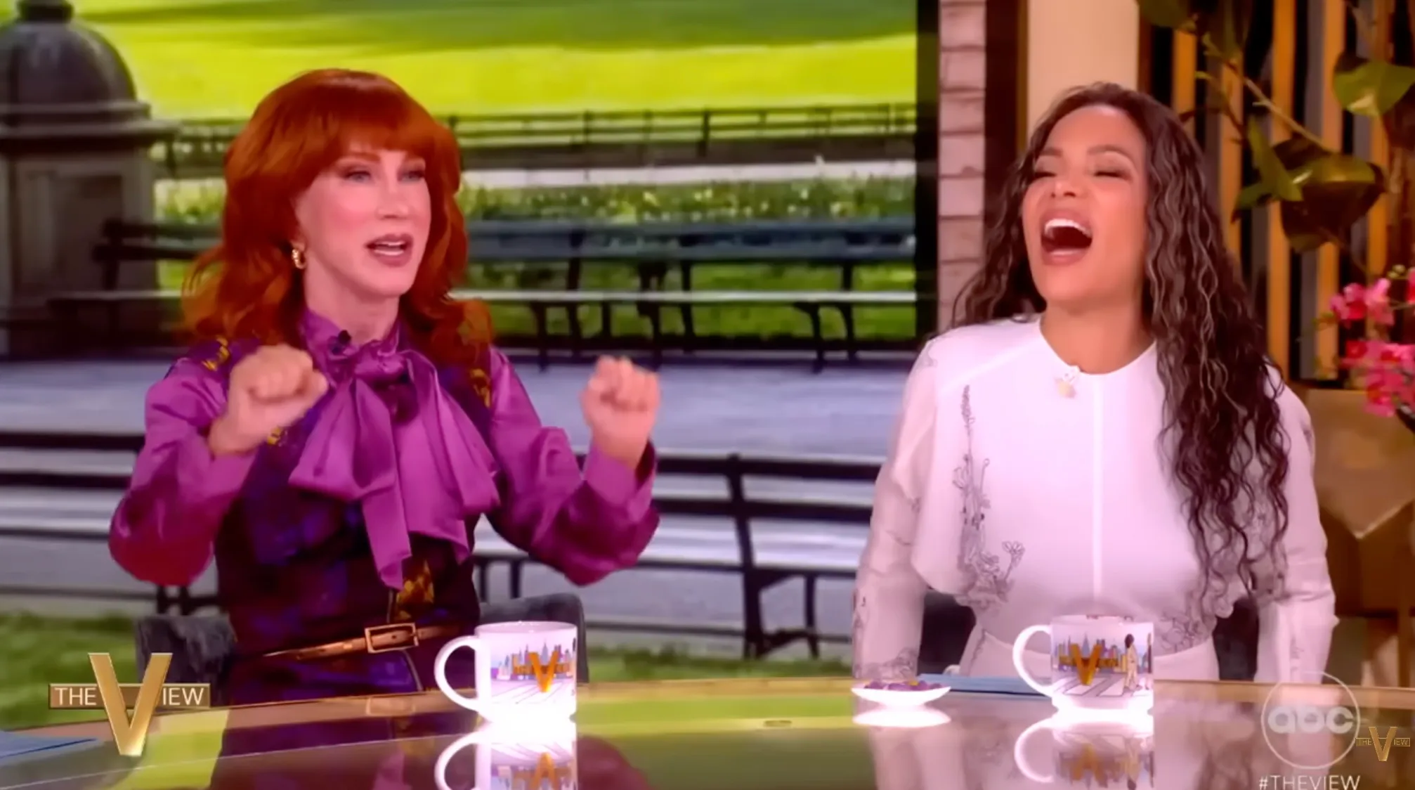 Kathy Griffin and Sonny Hostin on "The View"