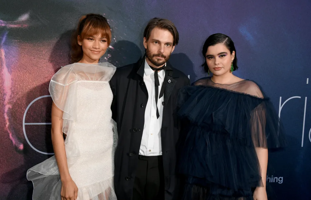 Zendaya, Sam Levinson, and Barbie Ferreira at the LA Premiere of HBO's 