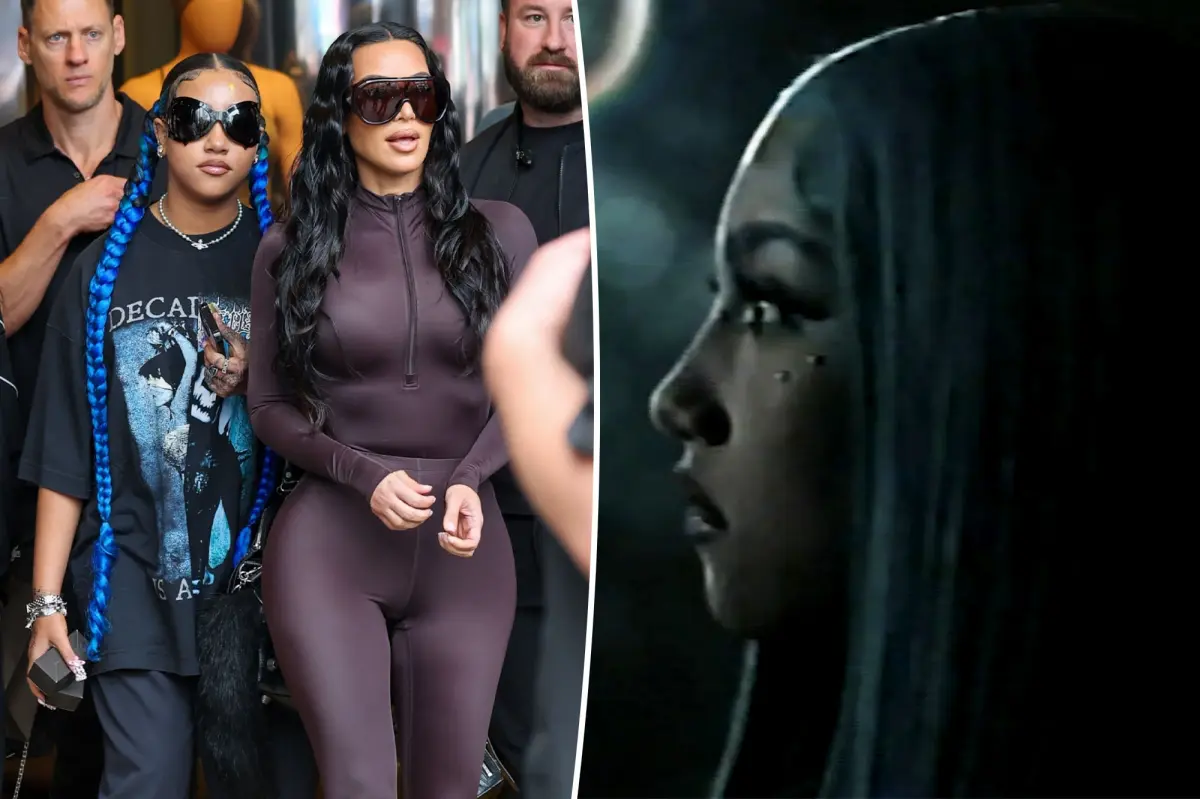 Kim Kardashian’s daughter North West, 12, debuts under-eye piercings in eerie new music video