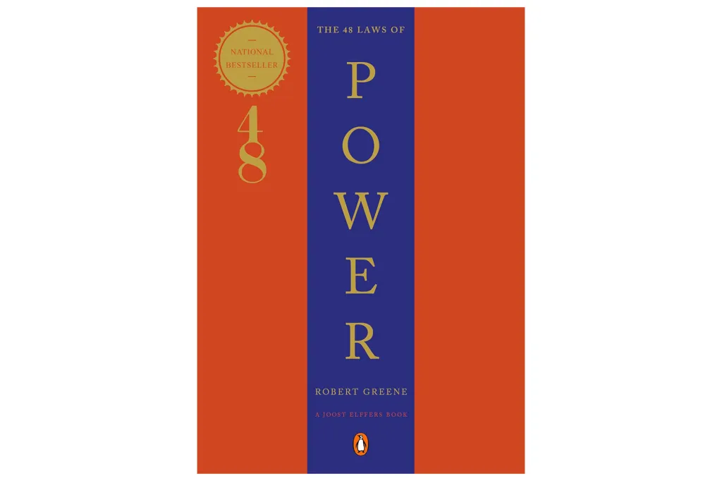 The book cover for "The 48 Laws of Power" by Robert Greene, a national bestseller.