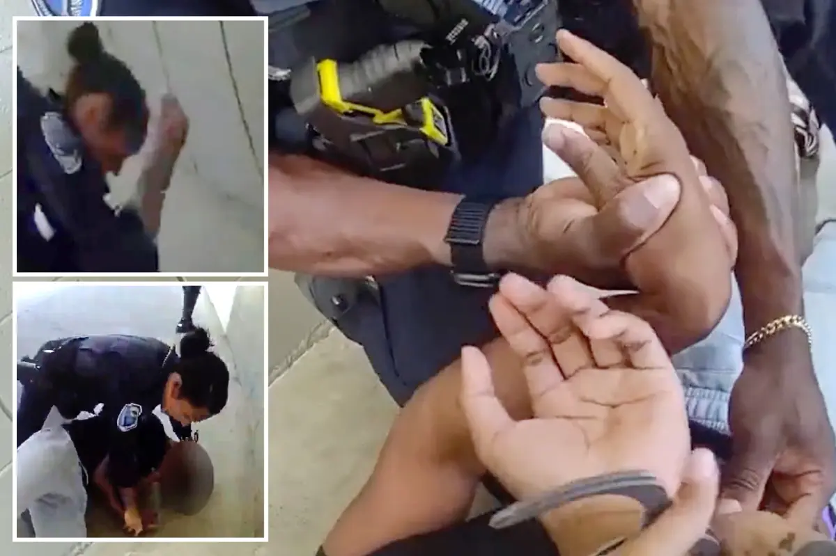 Wild moment Bay Area cop caught on camera wailing on student at high school
