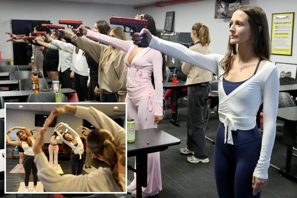 I took the first-of-its-kind ‘Pistols and Pilates’ class — and it left me sweating bullets
