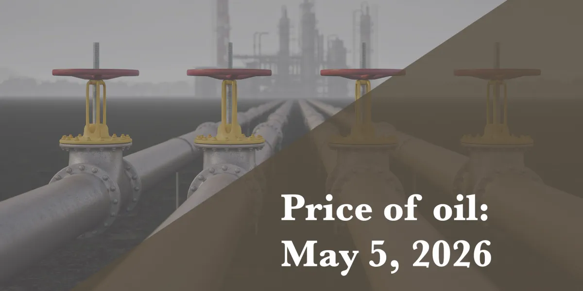 Current price of oil as of May 5, 2026