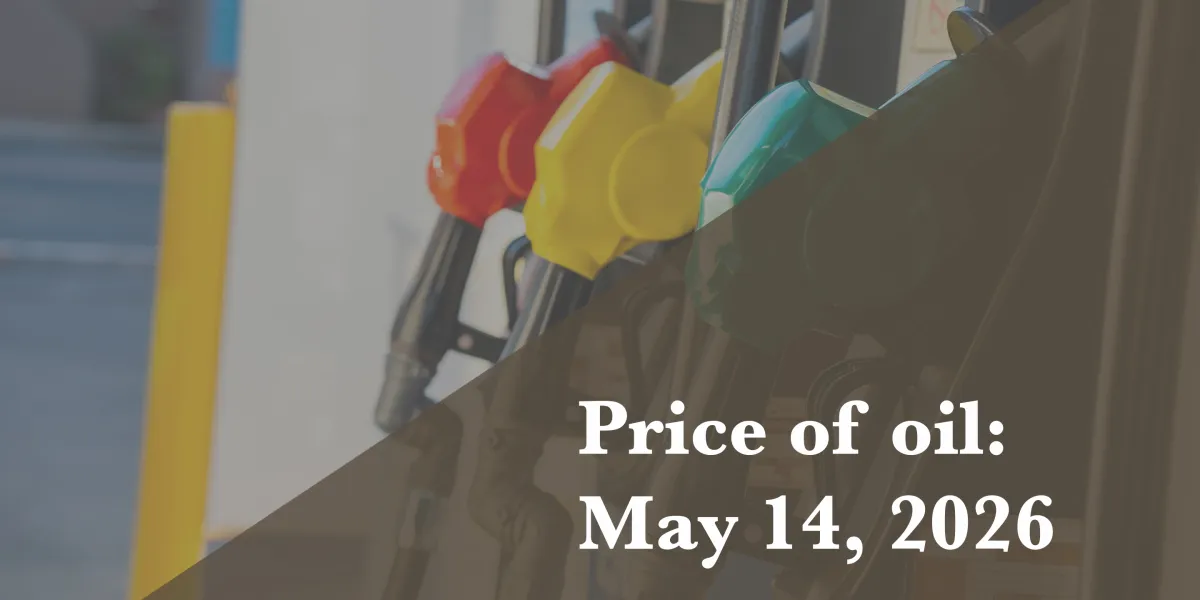 Current price of oil as of May 14, 2026