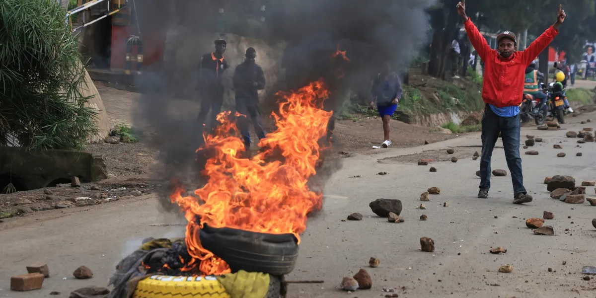 The oil crisis is so bad in Kenya that protesters have lit bonfires in the middle of Nairobi