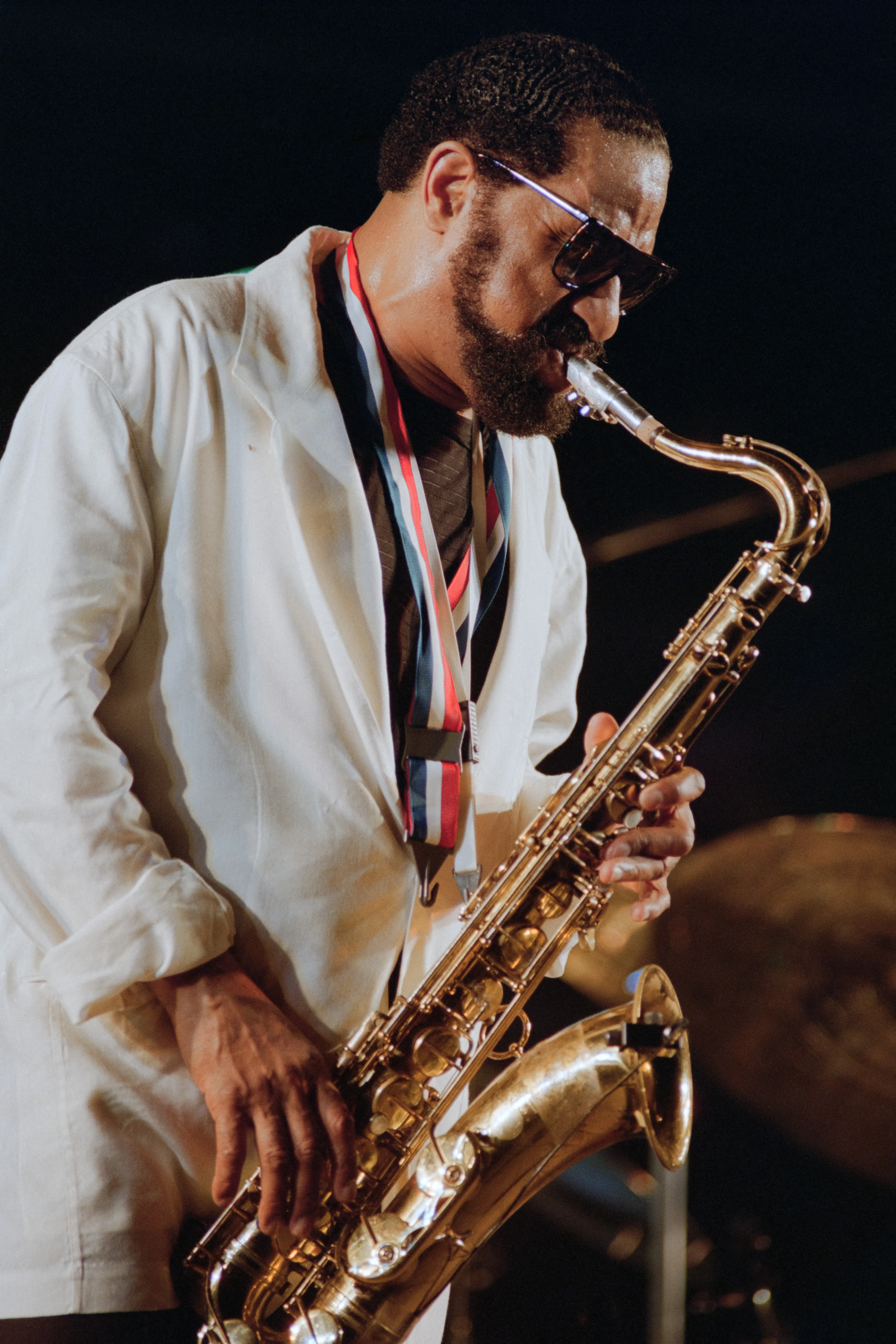 Rollins performs on August 14, 1989 during the "Jazz in Marciac" festival.