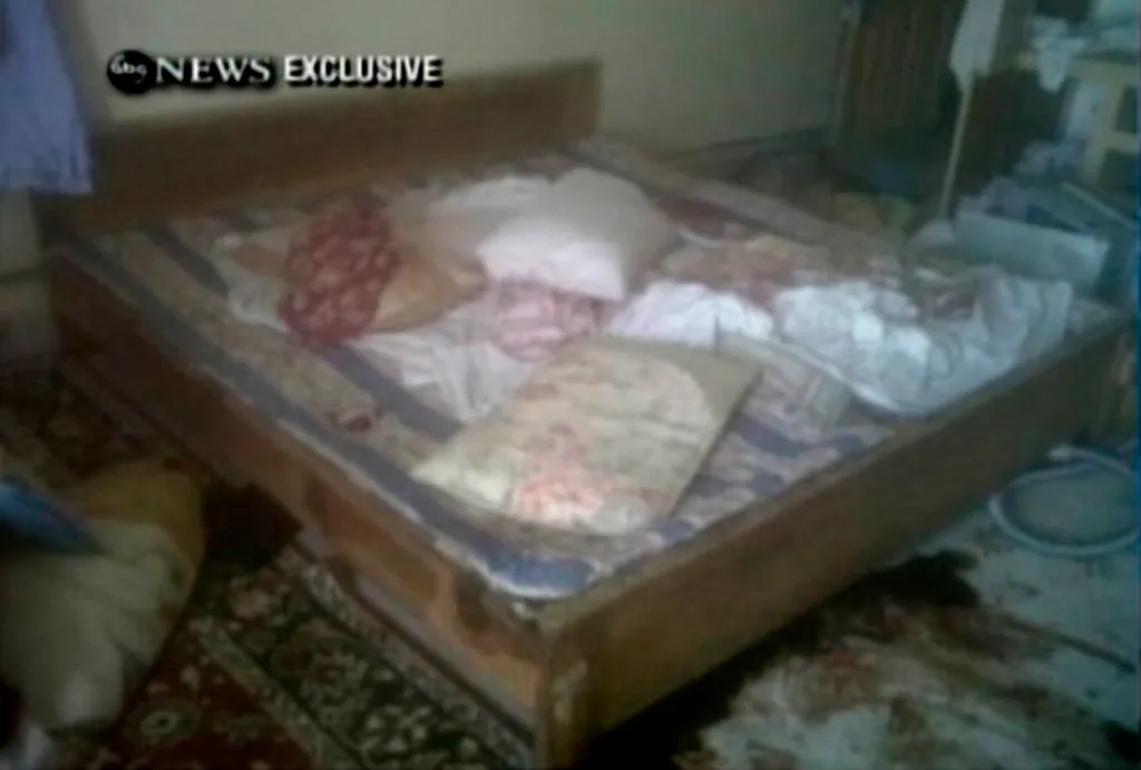 a bed in the bin Laden compound withopium on it