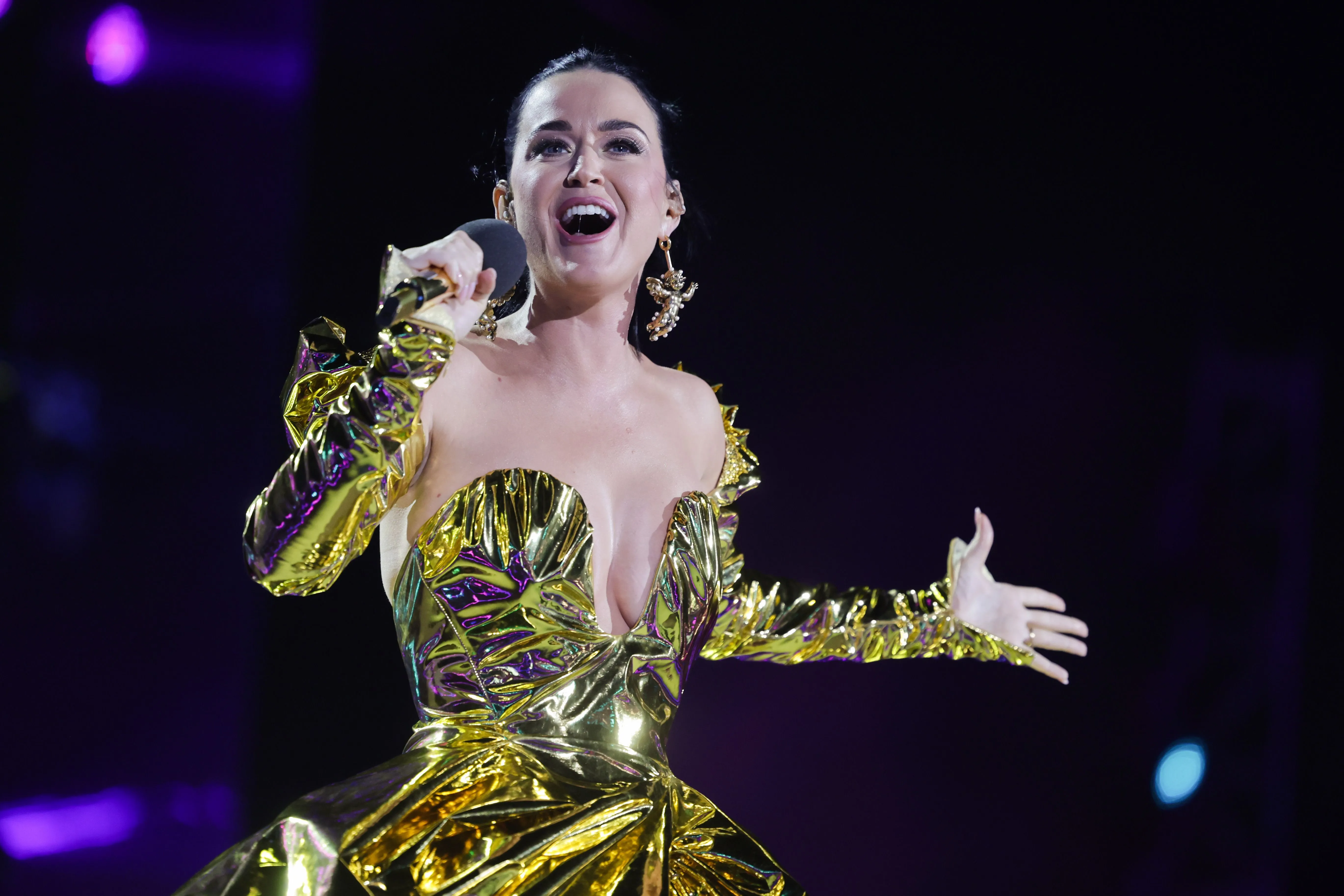 Katy Perry performing in England in May 2023