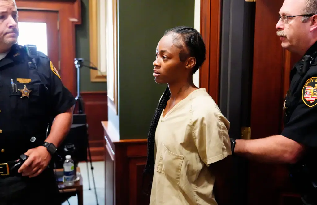 Aisha Devaughn appears for her arraignment in Hamilton County, Ohio, on Aug. 14, 2025.