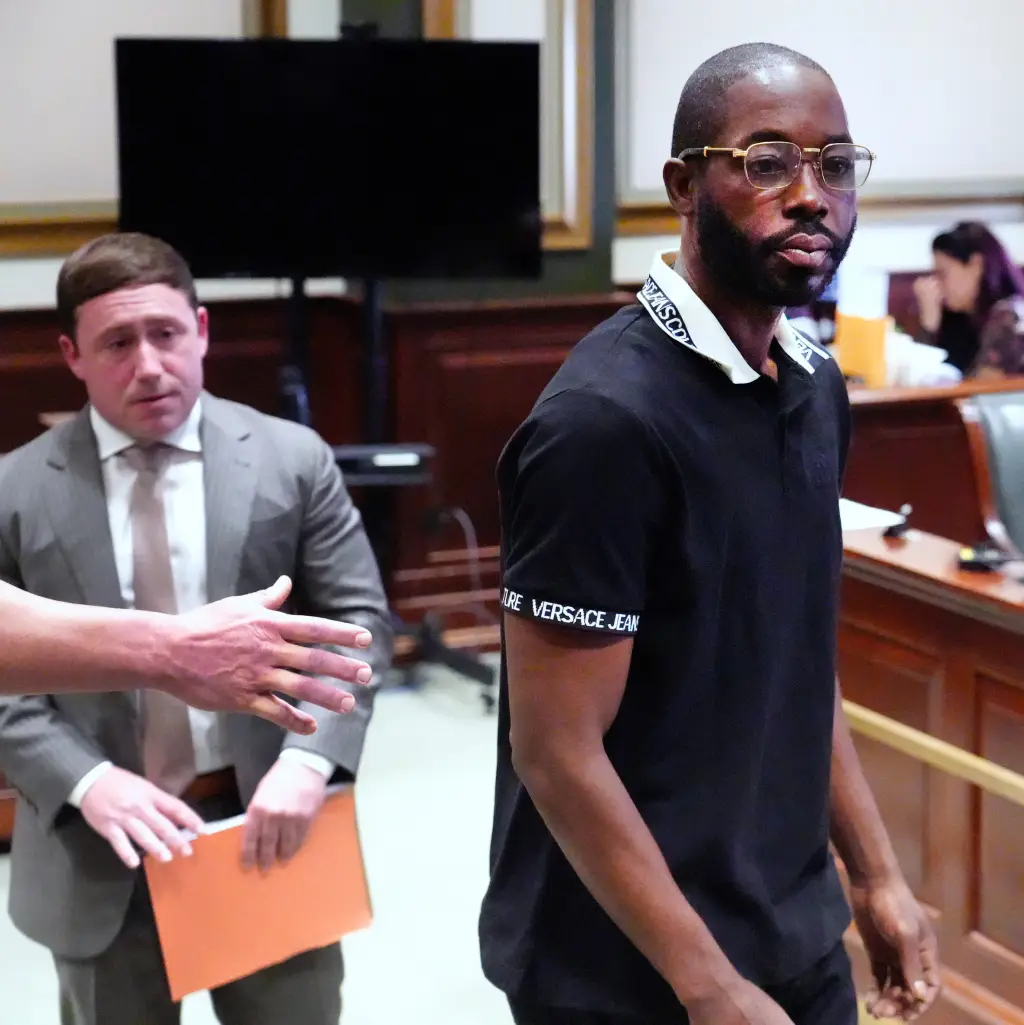 Jermaine Matthews appears in court for his arraignment on felony charges on Aug. 14, 2025.