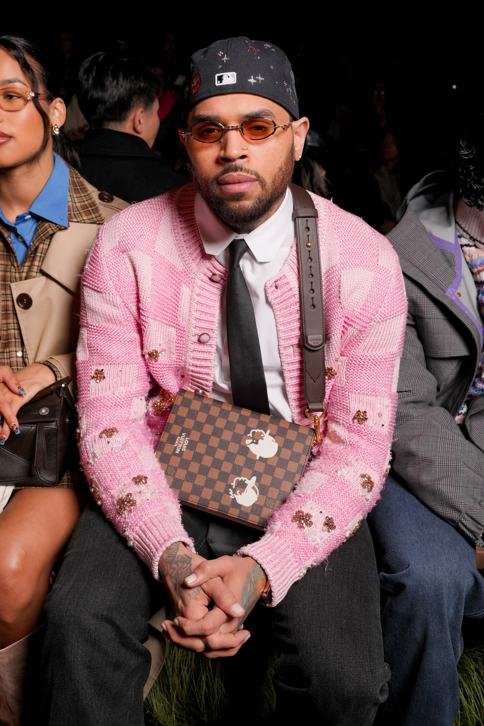 Chris Brown at the Louis Vuitton Men's Fall/Winter 2026 fashion show.