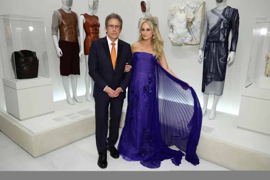 Ben Stiller and Christine Taylor attend the 2026 Met Gala celebrating "Costume Art".