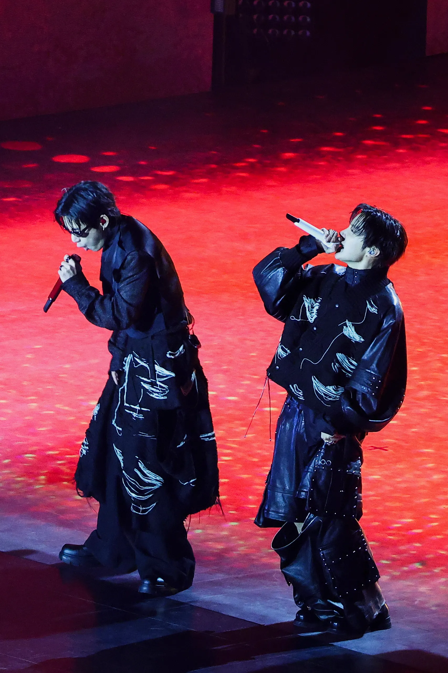 BTS members performing on stage at the comeback concert.