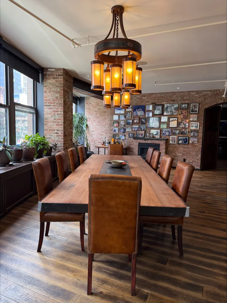 A dining space.
