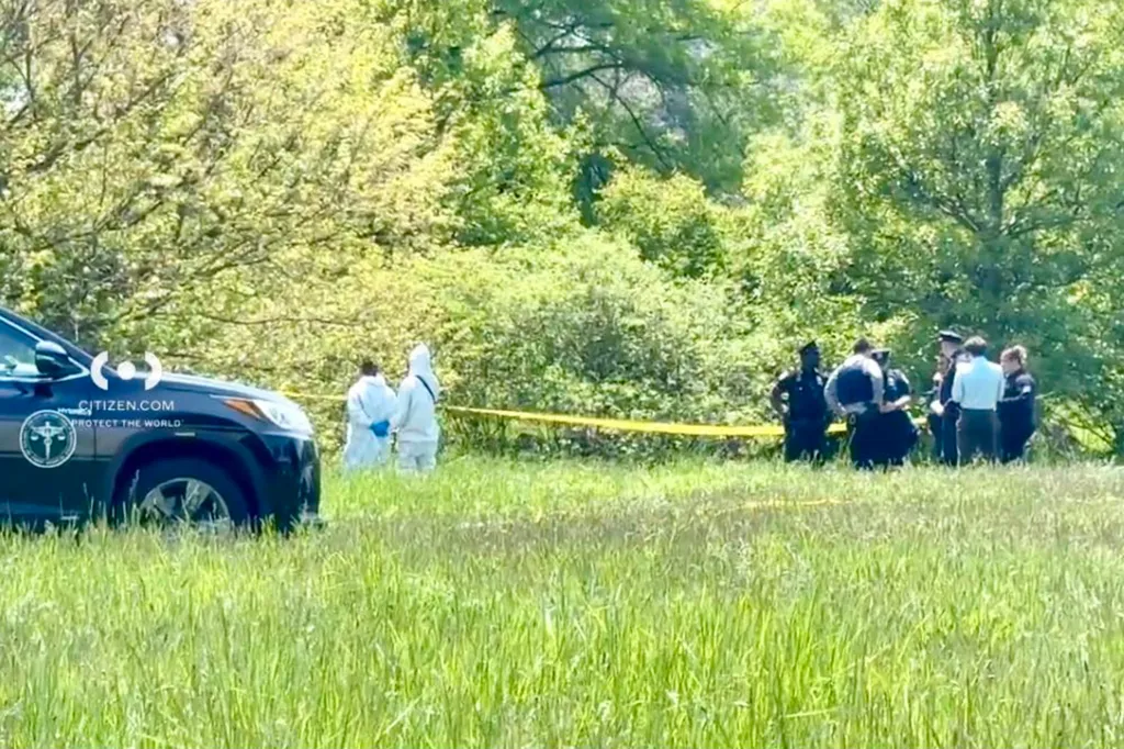 The remains were found at Sutter and North Conduit avenues in Ozone Park around 10:45 a.m. Sunday.