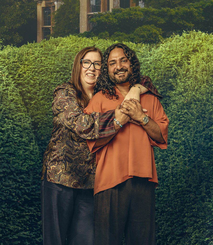 Jenny Slatten and Sumit from "90 Day Fiance" pose smiling.