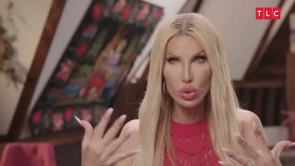 Nikki Exotika from "90 Day Fiance" talking and gesturing with her hands.