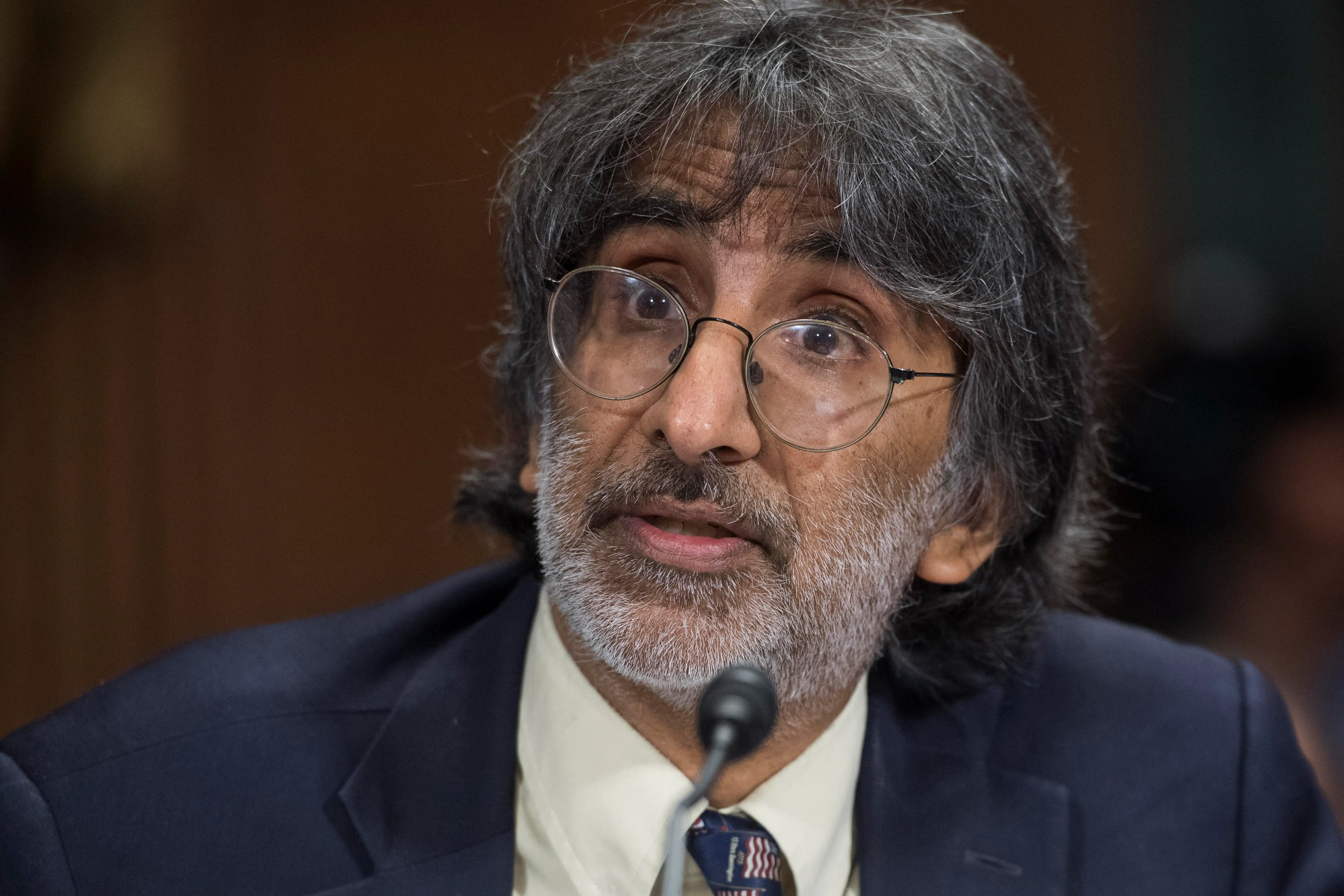 Yale law professor Akhil Reed Amar testifies during a Senate Judiciary Committee hearing in 2017