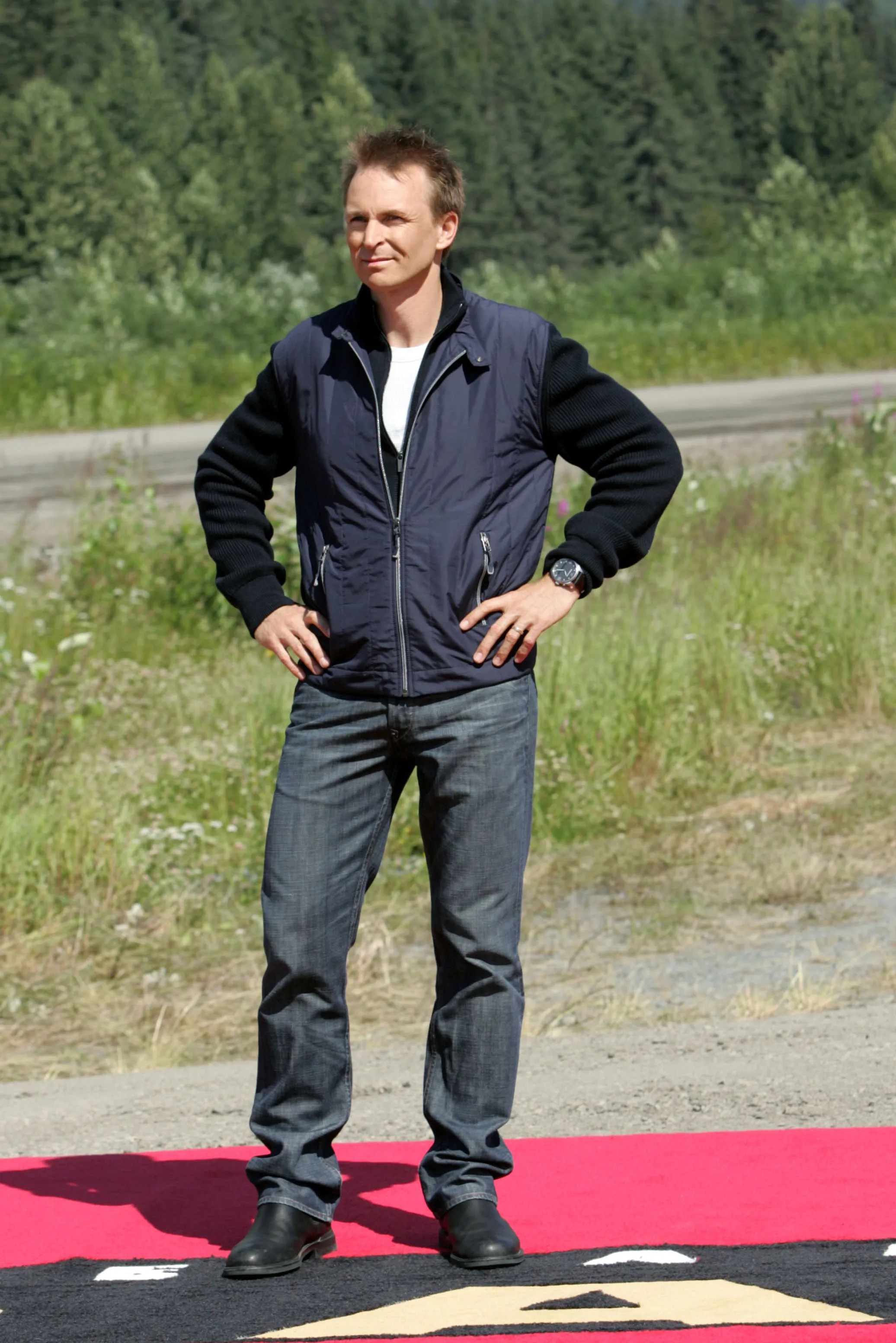 Phil Keoghan hosting "The Amazing Race"