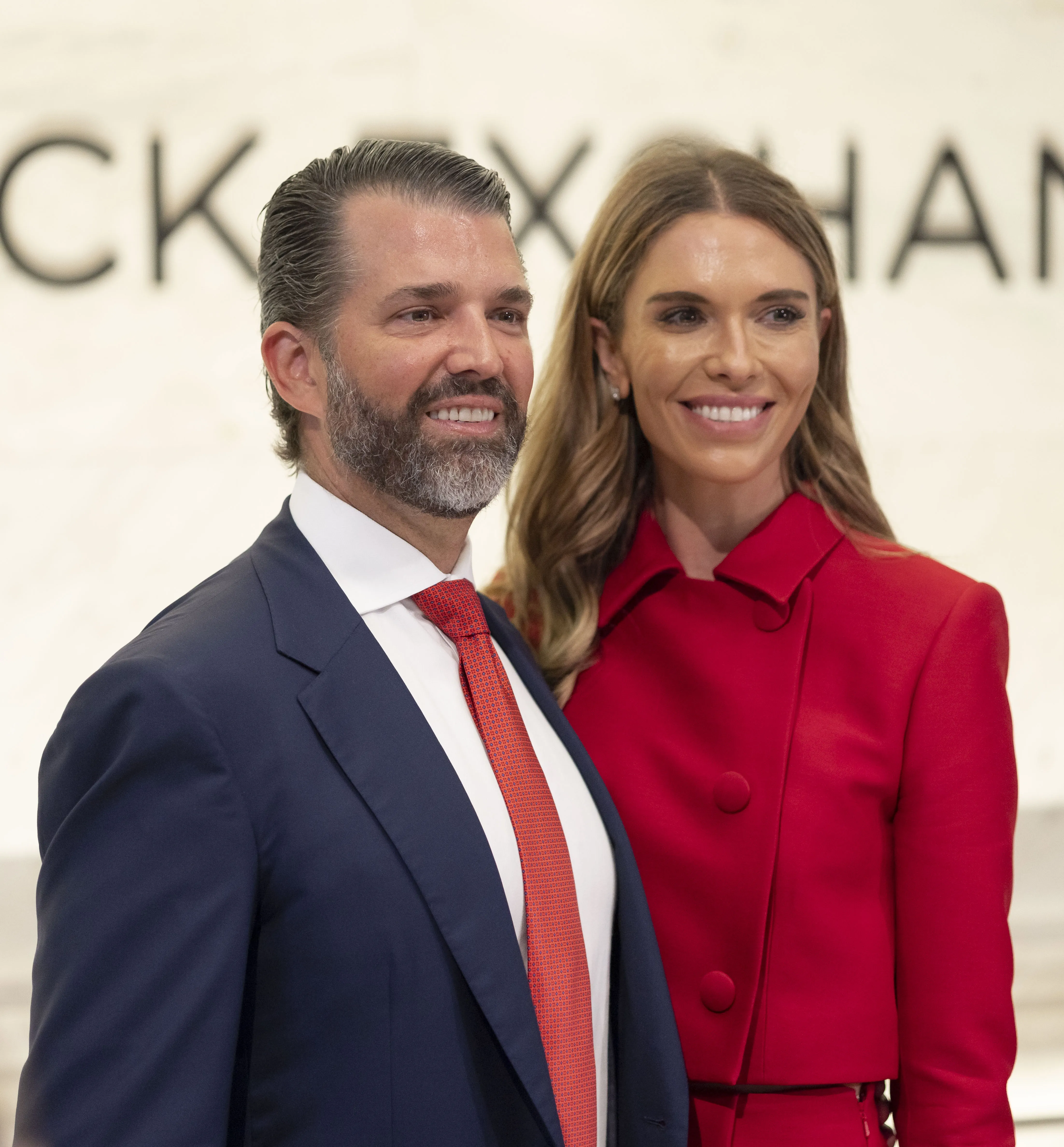 Donald Trump Jr. and Bettina Anderson at the New York Stock Exchange.