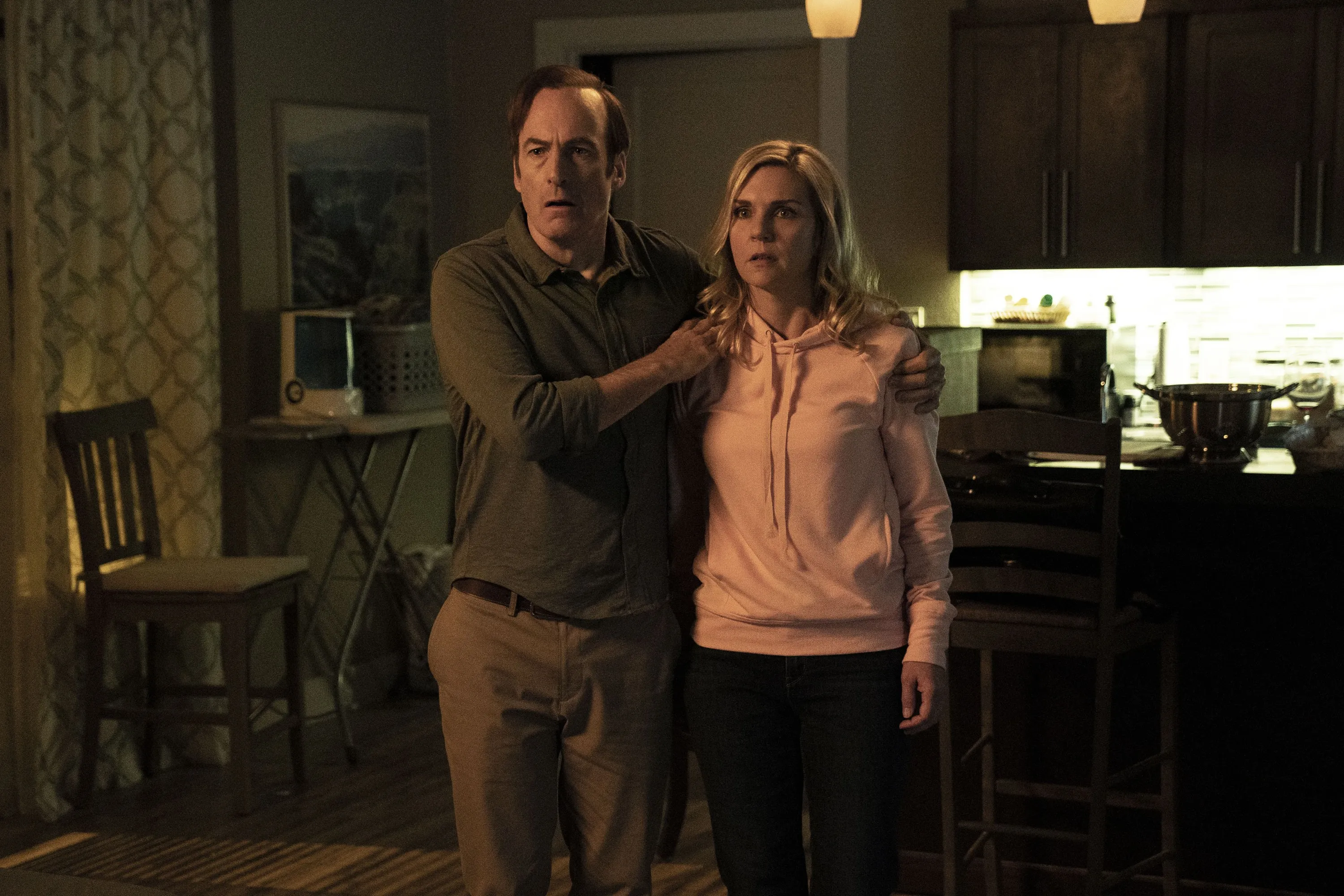 Rhea Seehorn and Bob Odenkirk at the premiere of Apple TV+'s 