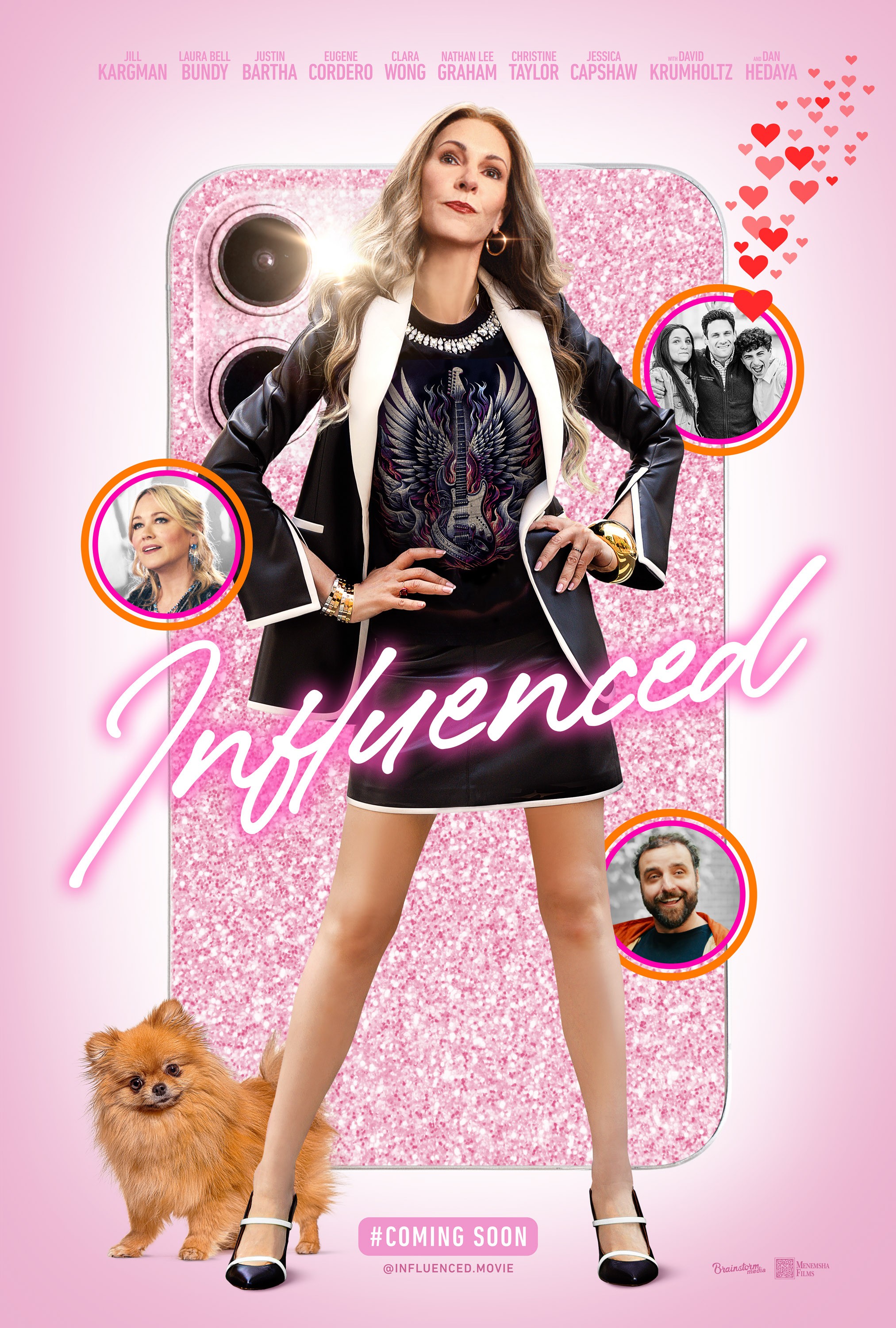 Movie poster for "Influenced" featuring Jill Kargman, Christine Taylor, David Krumholtz, and others.