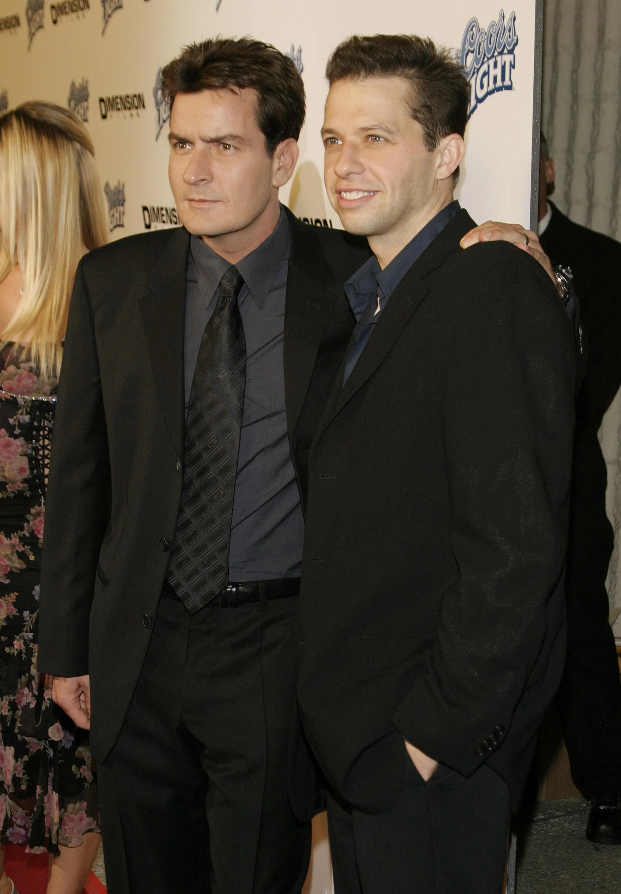 Charlie Sheen and Jon Cryer attending the "Scary Movie 3" Los Angeles Premiere.