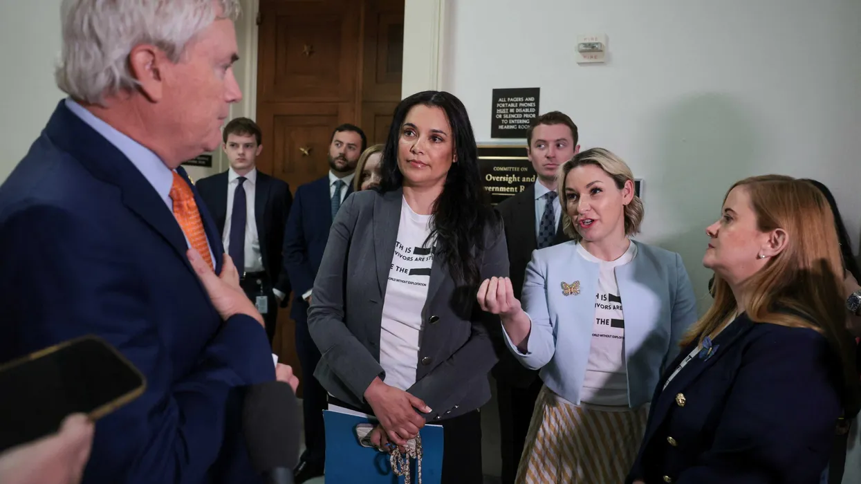James Comer sweats as he’s cornered by Epstein survivors before Pam Bondi grilling